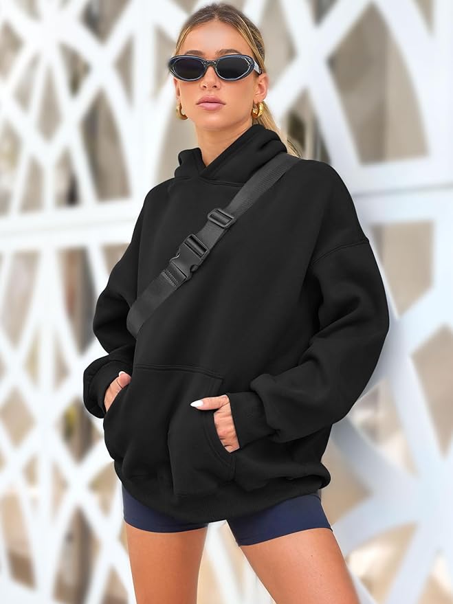 Trendy Queen Womens Oversized Hoodies Fleece Sweatshirts Long Sleeve Sweaters Pullover Fall Clothes with Pocket